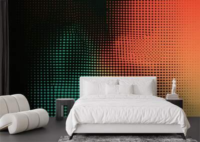 Abstract Dot Pattern with Color Gradient Wall mural