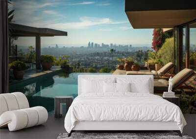 House in the Hollywood Hills Wall mural