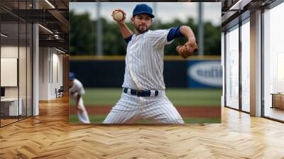 Minor League Basbeall Pitcher Wall mural