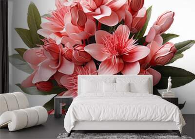 bouquet of pink lilies Wall mural