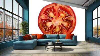 tomato slice isolated on white background Wall mural