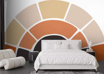 Stylized Vector Illustration of a Colorful Arch Wall mural