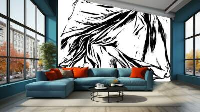 Vector Illustration of a Crumpled Fabric Texture Wall mural