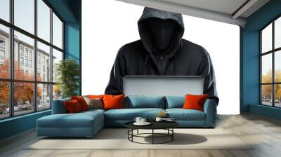 hacker isolated on transparent background Wall mural