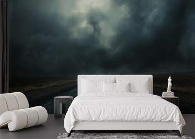 road to storm Wall mural