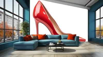 Close up red high heel clip art Wall mural