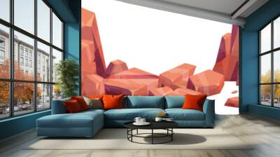 Cartoon mountain rock clip art Wall mural