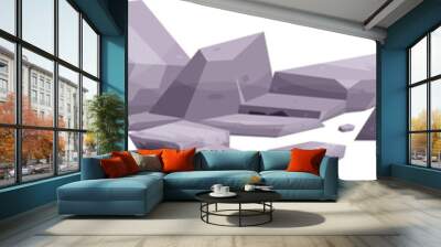 Cartoon mountain rock clip art Wall mural