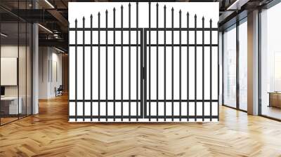 Concrete and steel gate clip art Wall mural