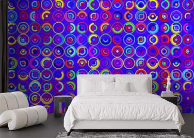 Geometric pattern with colored elements, vector abstract background Wall mural