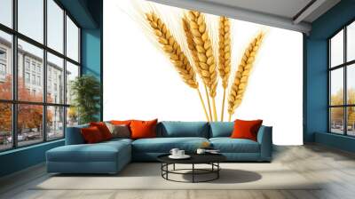 Golden wheat stalk clip art Wall mural