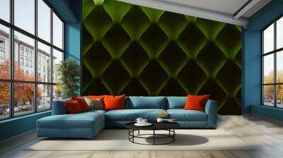 Diamond shape glowing on dark background Wall mural