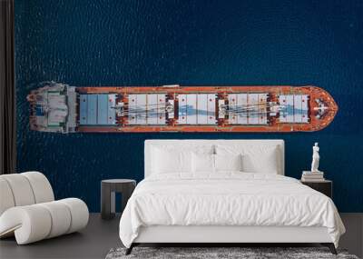 Big Bulk Carrier Ship in White Sea Wall mural