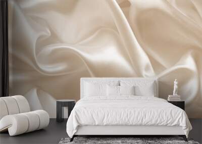 Smooth elegant golden silk as wedding background. In Sepia toned Wall mural