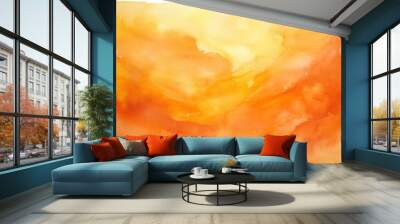 wasserfarben hintergrund abstrakt orange Wall mural