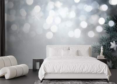 weiß glitzernder Hintergrund, weihnachtlich, Adventszeit Wall mural