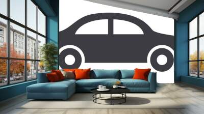 Car sideview symbol icon Wall mural