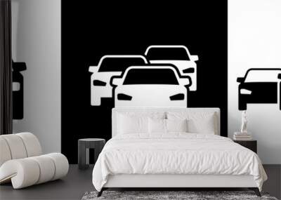 Car symbols frontal car icons Wall mural