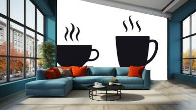 Coffee or mug icon collection Wall mural