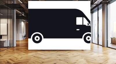 Van transport delivery transporter vector icon Wall mural