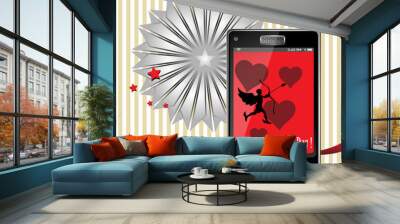 valentine smartphone Wall mural