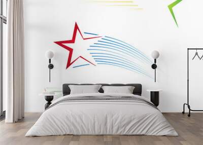 Star icons Wall mural