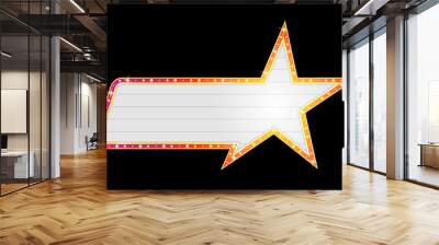 Star shape neon Wall mural