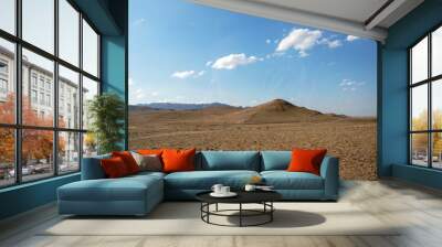 Desert landscape and clear sky Wall mural