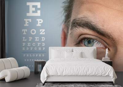 eye doctor test  concept Wall mural