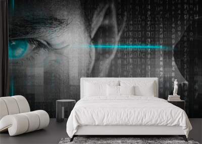 retina scan concept Wall mural