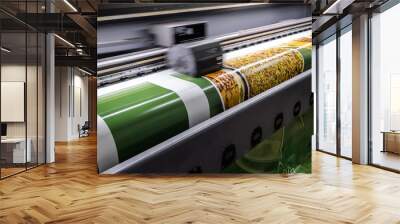 Large format digital printing machine and moving print head Wall mural