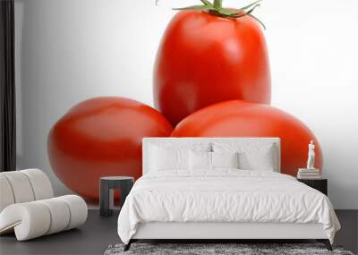 San marzano plum tomatoes isolated on white background Wall mural