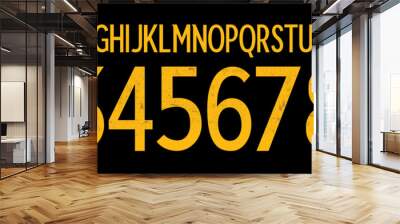 font vector team 2022 kit sport style font. football style font with lines. germany font world cup.sports style letters and numbers for soccer team Wall mural