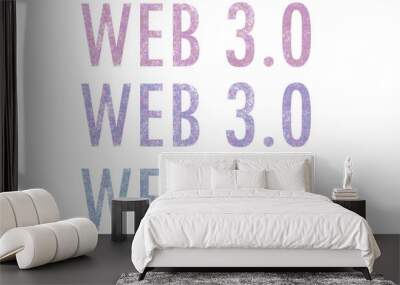 SEO web development concept: Word text Web 3.0. water colour effect. banner Wall mural