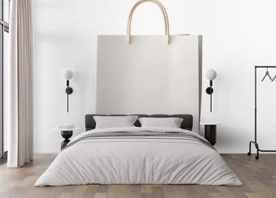 white shopping bag isolated  Wall mural