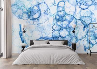 bubbles art abstract background , kids art background. Wall mural