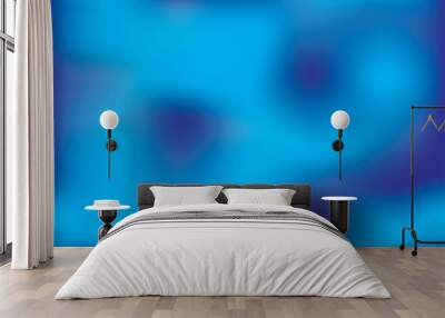 Vector colorful abstract background in horizontal of blue tones. Wall mural