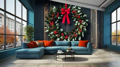 christmas background wallpaper Wall mural