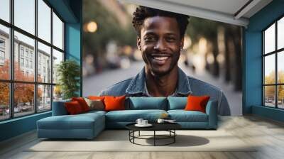 Smiling Black Man Wall mural