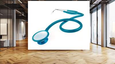 Stethoscope isolated on white background Wall mural