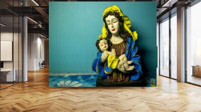 showpiece of Mother Mary with Christ Jesus Wall mural