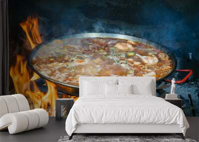 cooking paella Wall mural