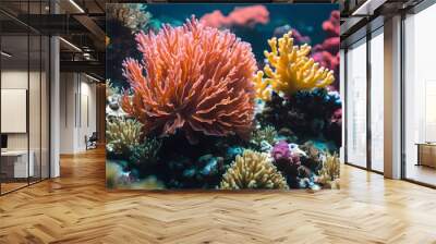 coral reef with fish Wall mural