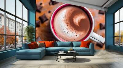 Cup of hot chocolate Wall mural