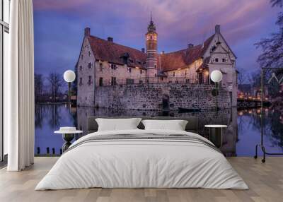 Vischering Castle at the blue hour Wall mural