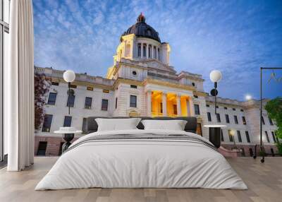 South Dakota Capital Building at night in Pierre, SD Wall mural