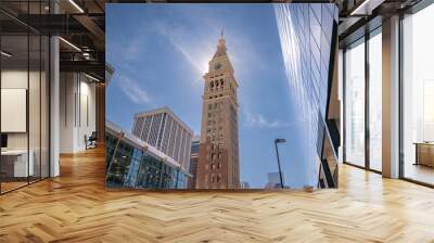 The historic Daniels & Fisher clock tower in Denver, Colorado Wall mural