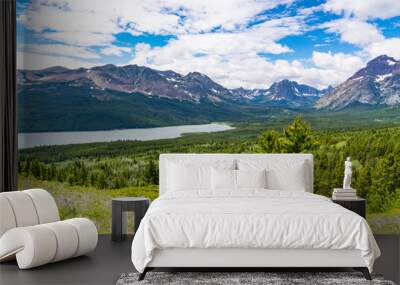 Two Medicine Lake, Glacier National Park, Montana Wall mural