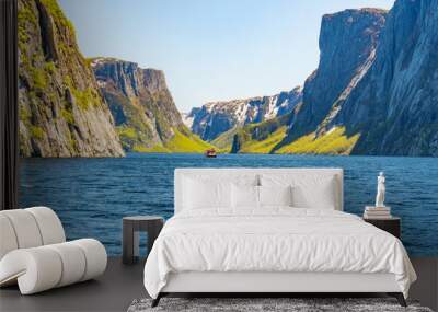 Western Brook Pond in Gros Morne National Park, Newfoundland, Canada Wall mural