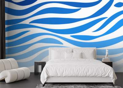 Sea wave layer concept design blue color vector abstract background Wall mural